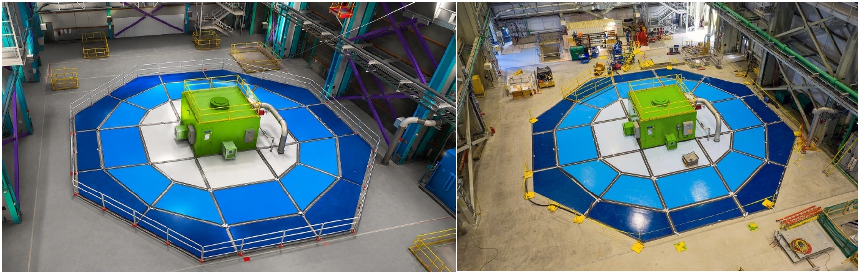 3D model render of Unit 6 (left) and site photo of Unit 6 during construction (right).