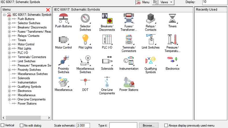 Electrical schematic symbols