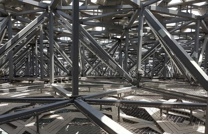 louvre abu dhabi detail of layered view inside dome roof