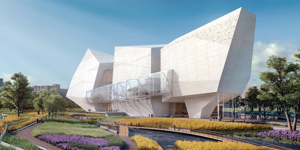 rendering of Chengdu Museum of Natural History in China