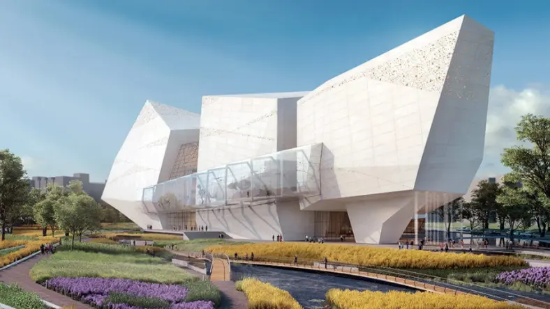 rendering of Chengdu Museum of Natural History in China