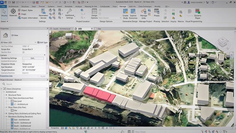 An image of planning software on a computer screen