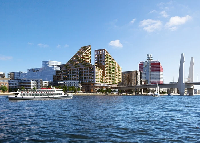 Surplombant le front de mer de Göteborg, le Kaj 16 architecture scandinave