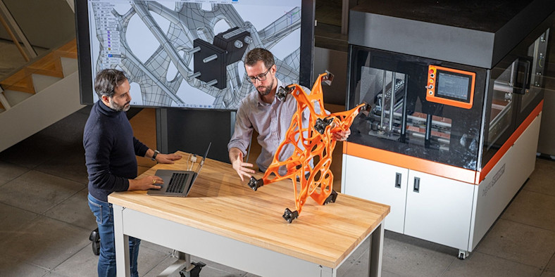 a manufactured part made through generative design and cross-sector collaboration