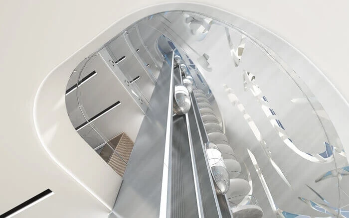 Design of elevators in Dubai's Museum of the Future
