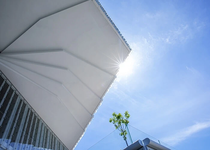 sustainable development in Norway: library's exterior combines windowpanes and translucent walls buttressed by insulation and sun protection