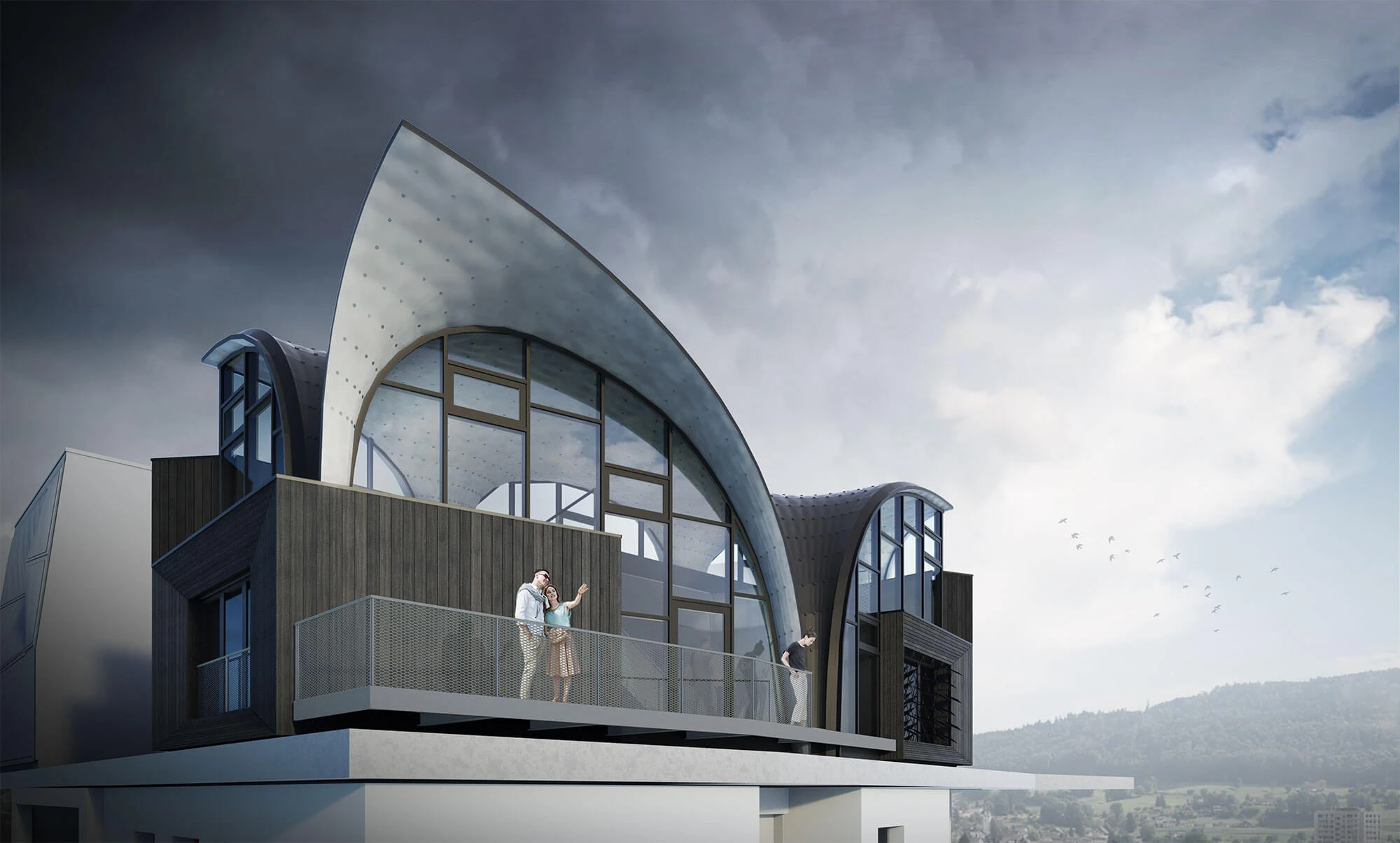 NEST的城市采矿与回收单元由可回收材料制成的