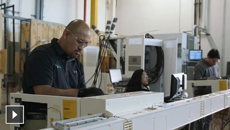 Plastic injection molding Schneider Electric video still