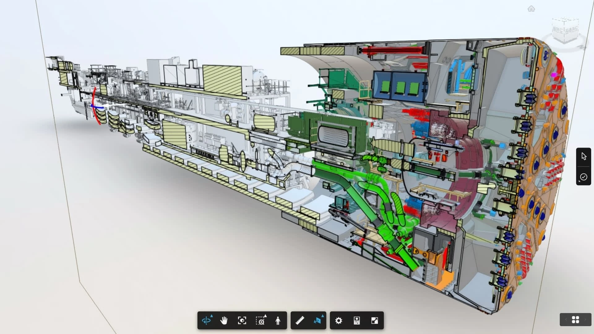 운하 밑 터널 굴착에 사용되는 장비