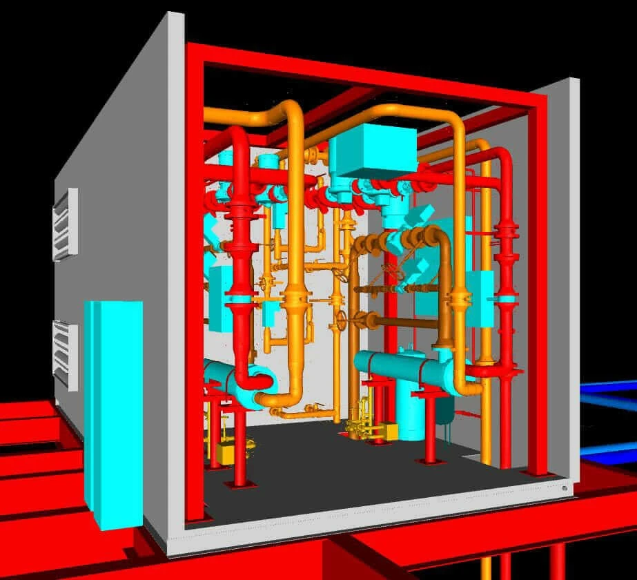rendering of autodesk navisworks model prefabricated unit 