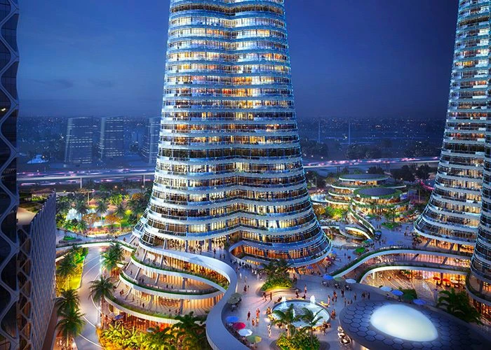 Der „Hainan Future Office Park“ in China gilt als Pilotprojekt nachhaltige Bürogebäude.