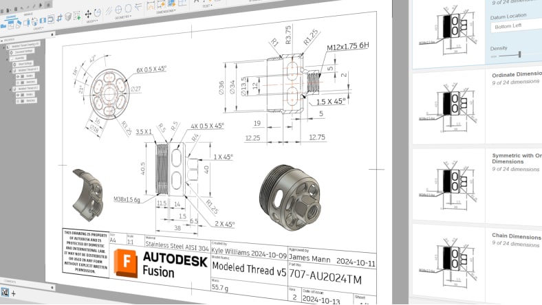 Automated drawings in Autodesk Fusion