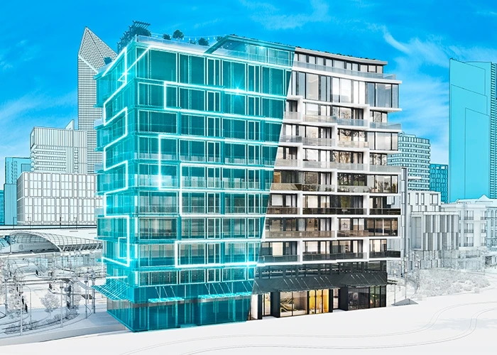 illustration of a digital twin in architecture, engineering, and construction using real-time data