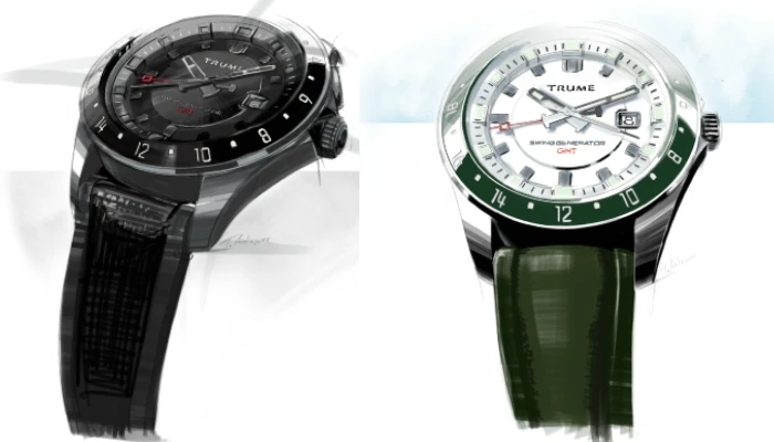 エプソンTRUMEのデザインアイデアのスケッチ