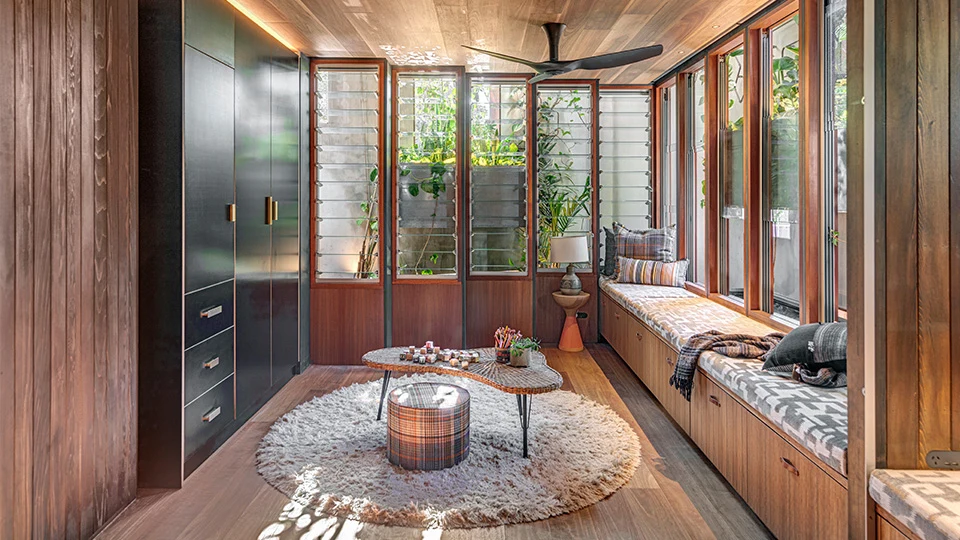 Interior of Welcome to the Jungle House.