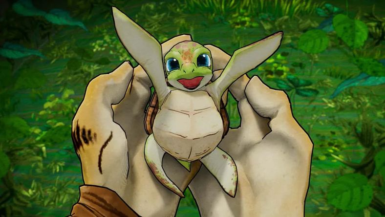 Animated turtle character