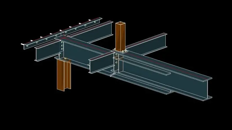 A detail of a steel beam is shown on a software screen.