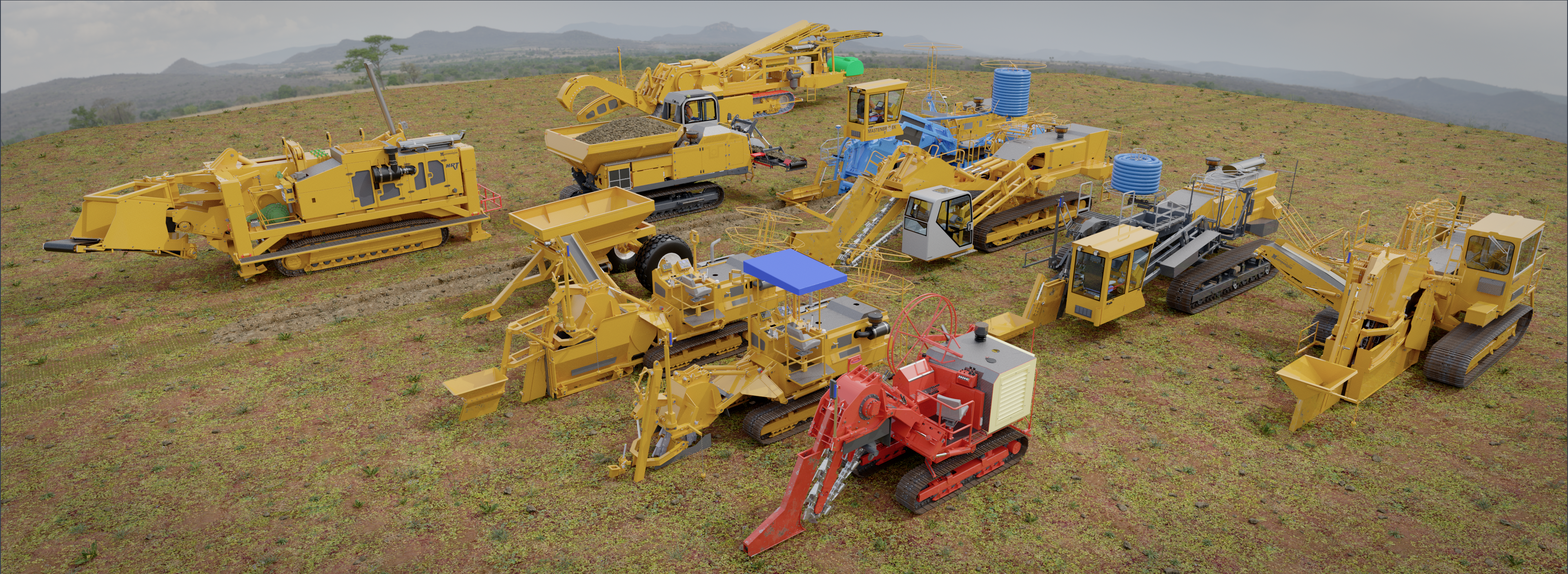 A 'Life's work' of Mastenbroek Trenchers. Modeled in Inventor, shown in VRED.