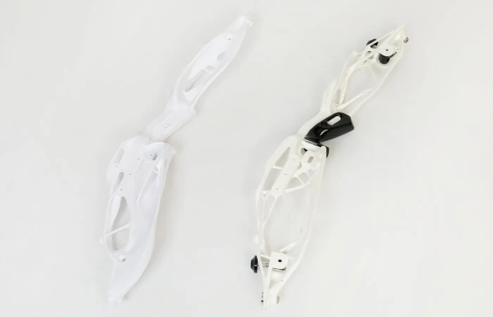 Two 3D-printed high-performance bow models created with generative design
