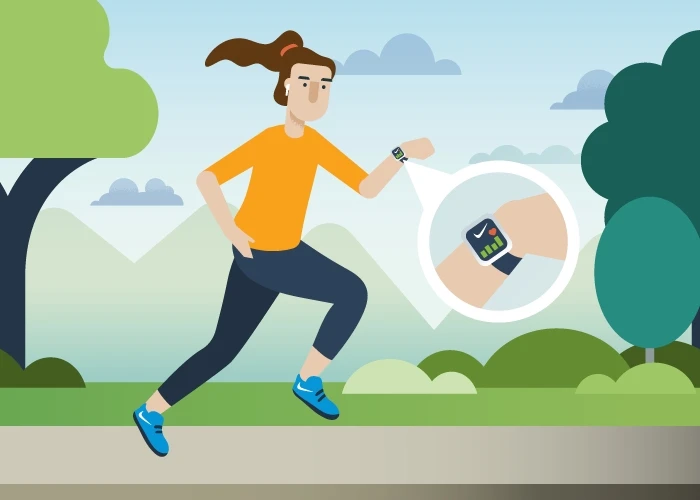 Illustration of a woman running