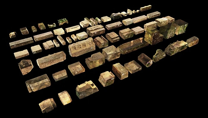 A digital quarry of scanned rocks