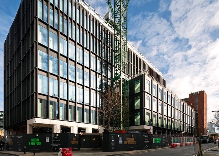 Exterior view of London's Forge complex during construction