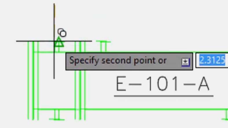 A message asking to specify second point with P&ID drafting in Plant 3D.