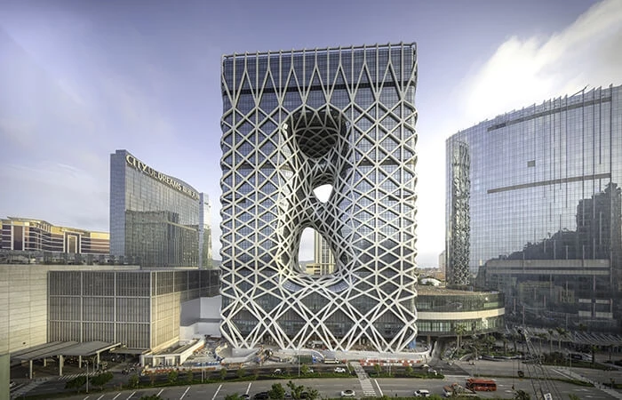 Zaha Hadid's Morpheus Hotel, located at City of Dreams in Macau.