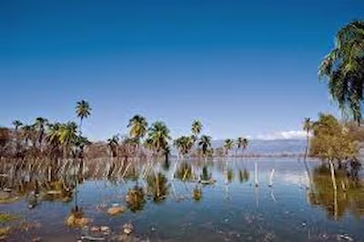 Lake Enriquillo, unique in the south of the island