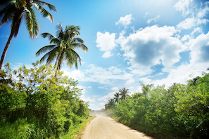 Rural roads in the Dominican Republic