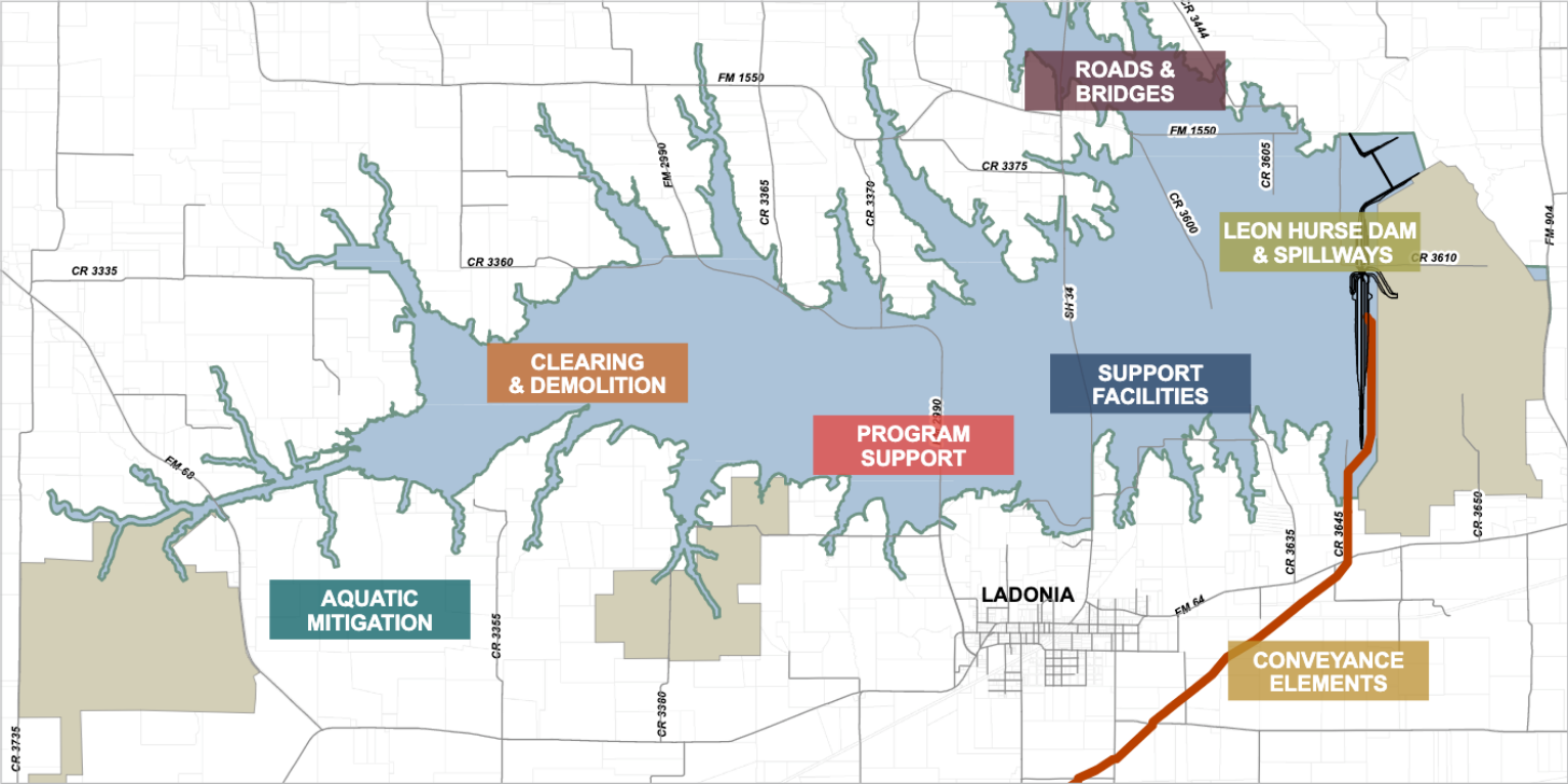 Lake Ralph Hall Project Map