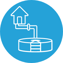 Wastewater Icon With BG