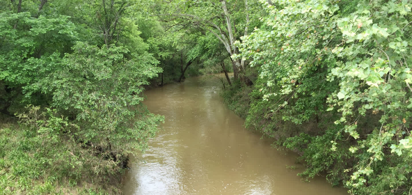 River Flowing in North Texas Watershed