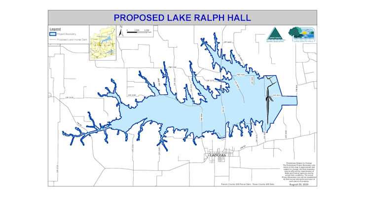 Map of Lake Ralph Hall