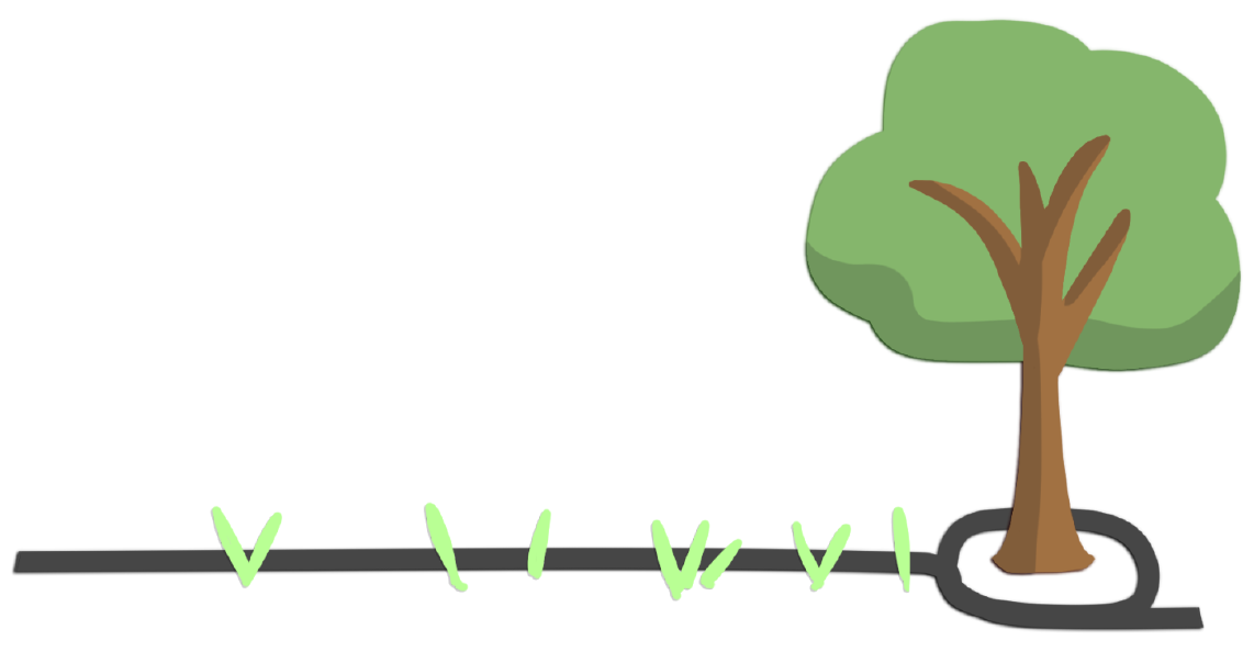 Interactive Graphic Piece - tree and hose