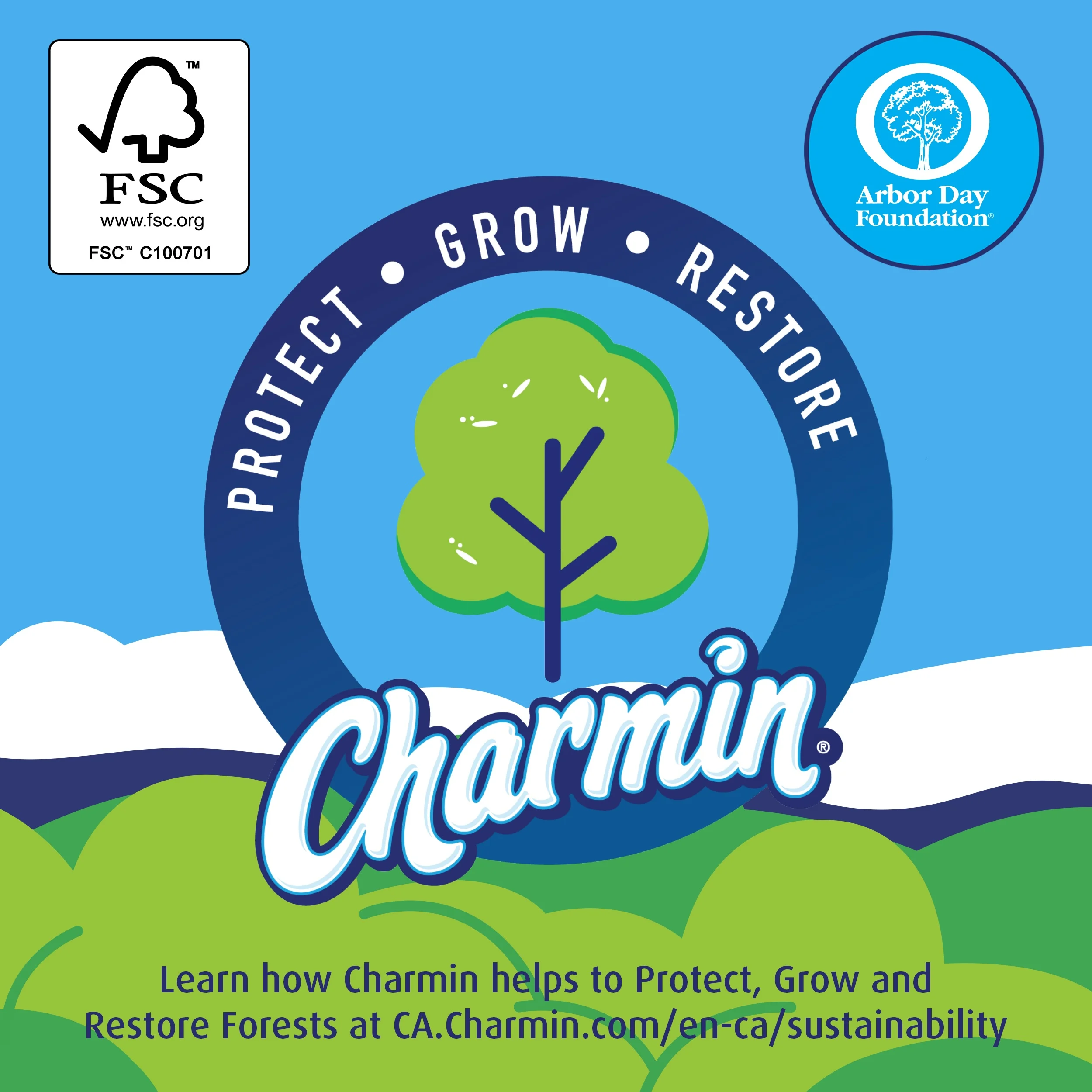 Charmin regrows two trees for every one used
