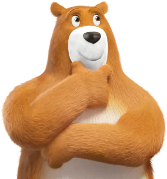 Leonard the Charmin Bear thinking