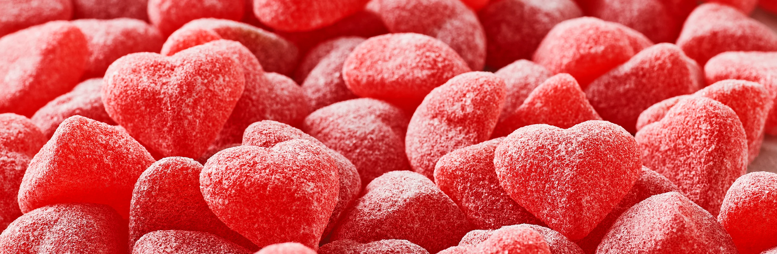Red heart candies