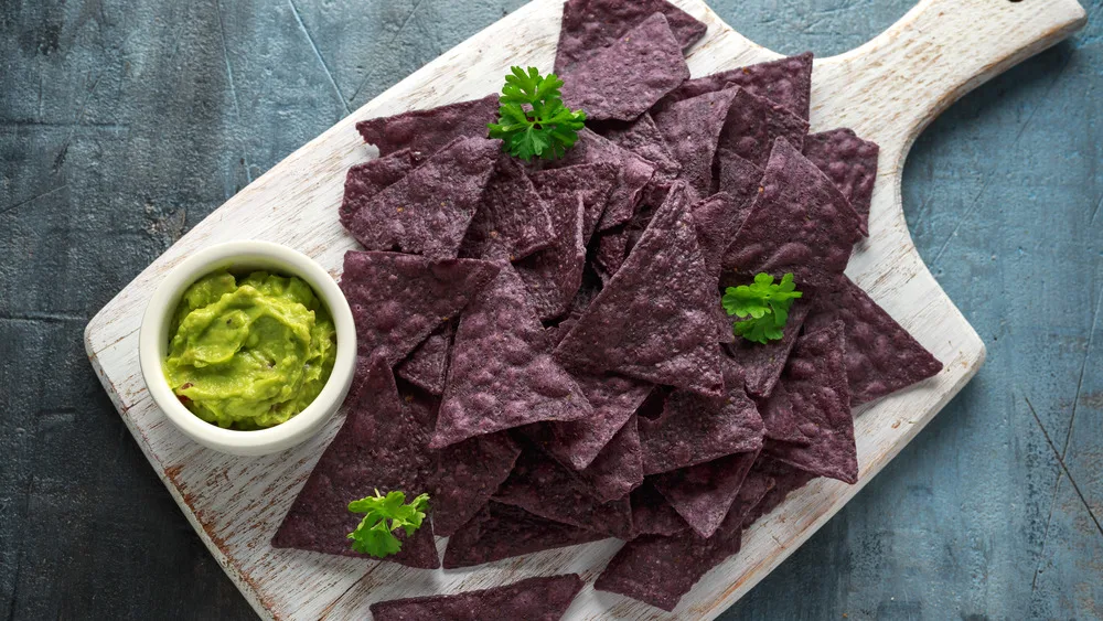 blue corn chip