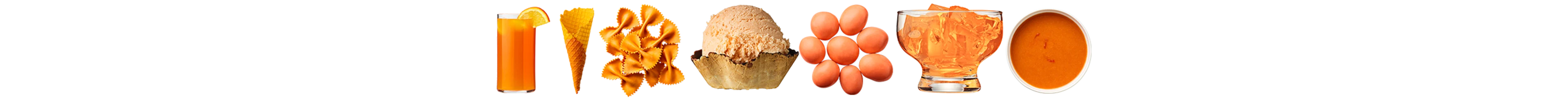 Orange food line-up Orange food line-up