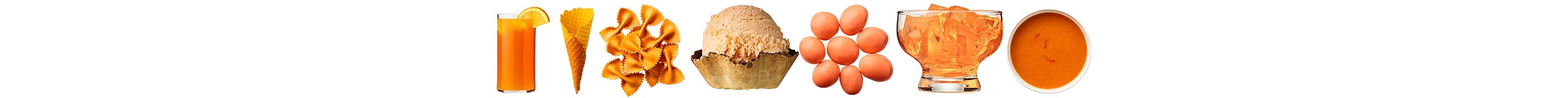 Orange food line-up