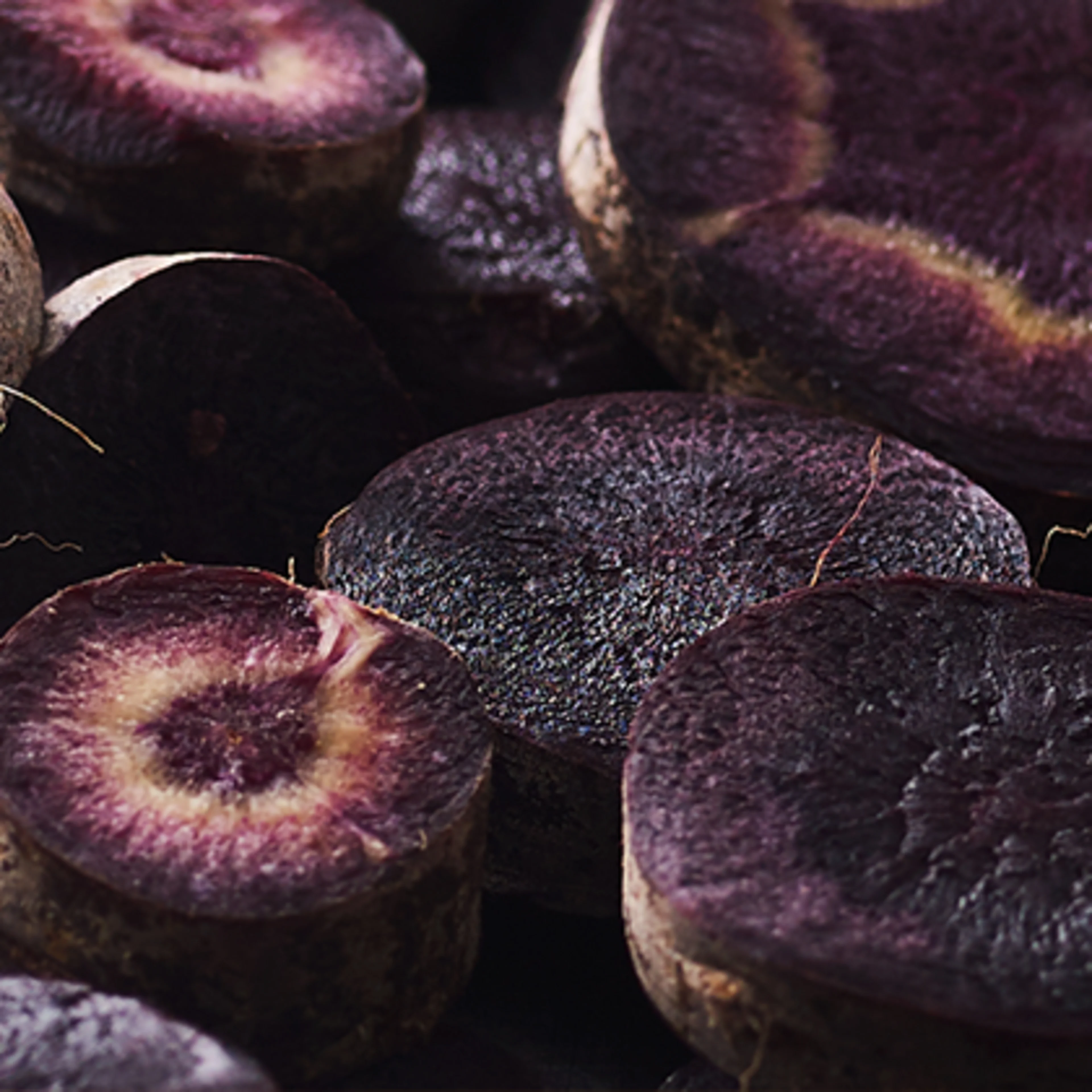 Black carrots grown for natural food color production