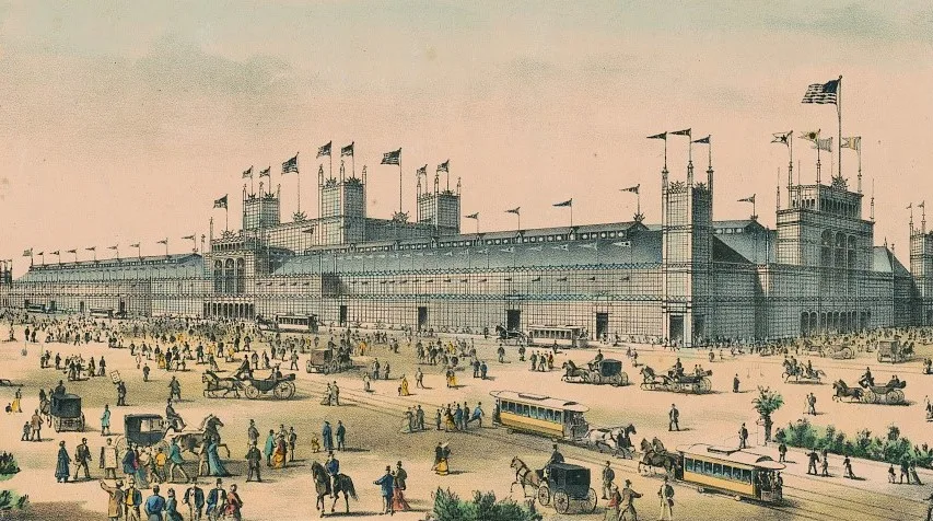 150 years: Main Building Currier & Ives The world’s largest building at the time housed U.S. and international exhibits related to mining, metallurgy, science, and education