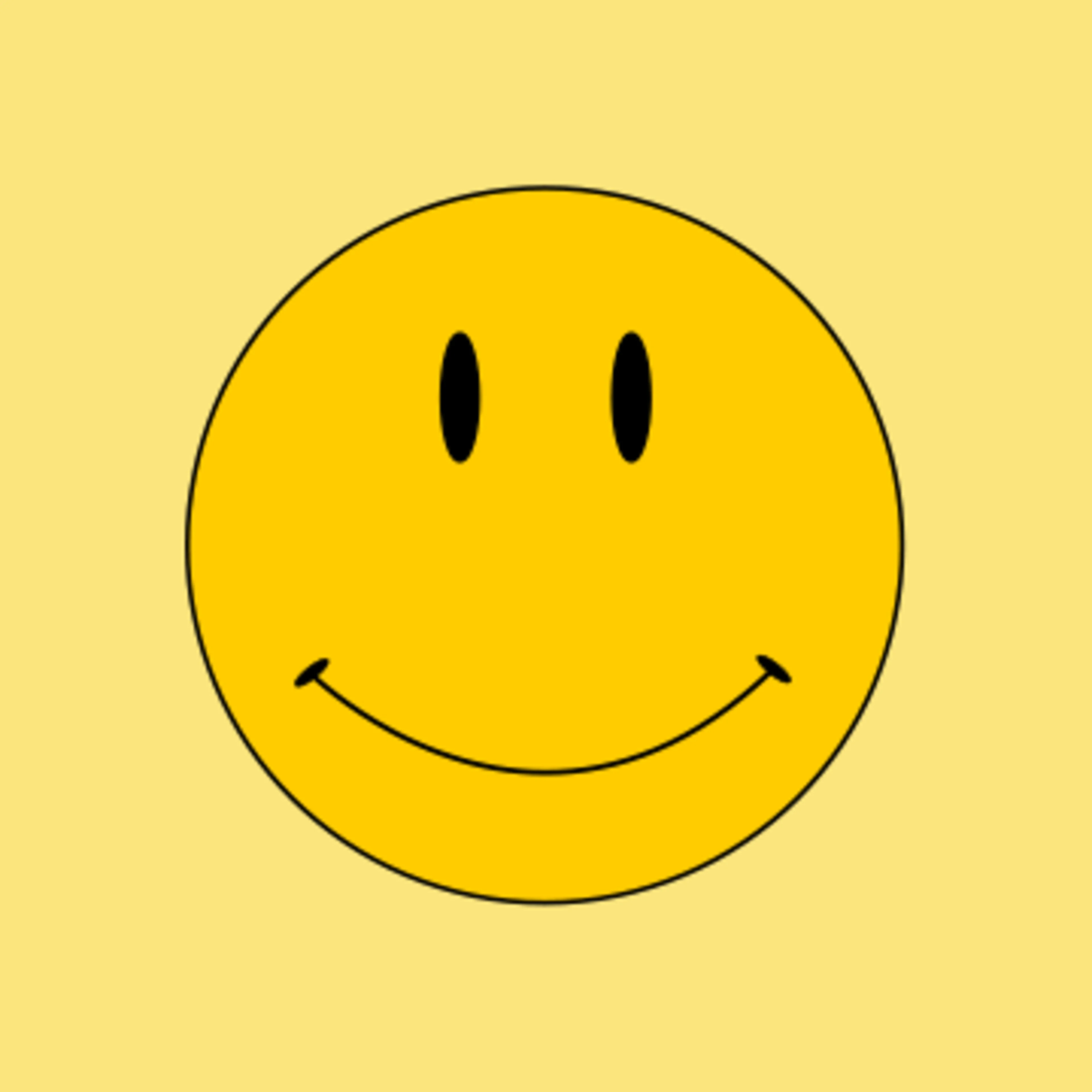 yellow smiley via Wikimedia commons