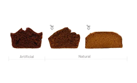 From left to right: FD&C Yellow #5/Red 40/Blue #1 (tartrazine/allure red/brilliant blue), clean label caramelized sugar, clean label apple.