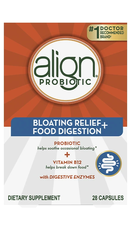 Align Probiotic Bloating Relief + Food Digestion Capsules