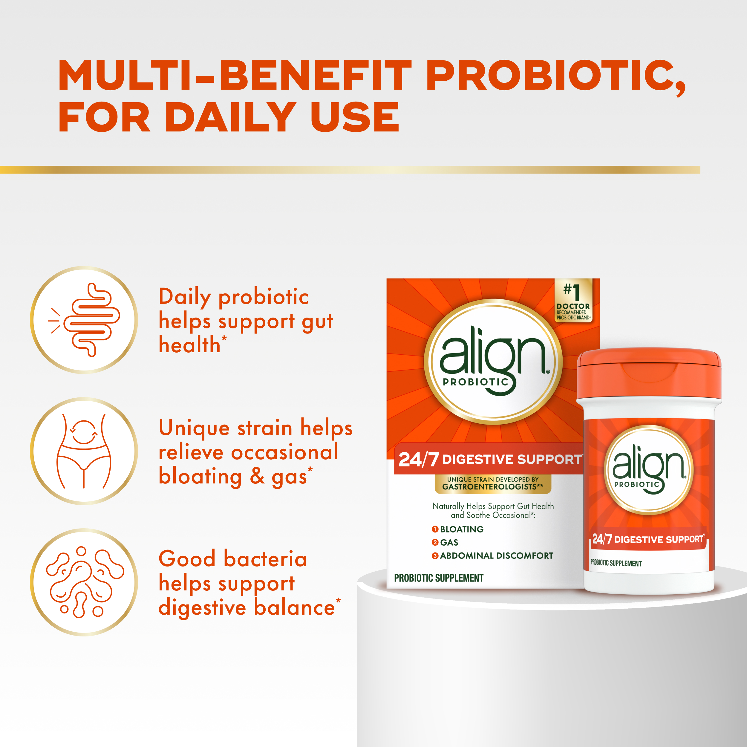 Align 24/7 Digestive Support Probiotic Supplement | Align Probiotic
