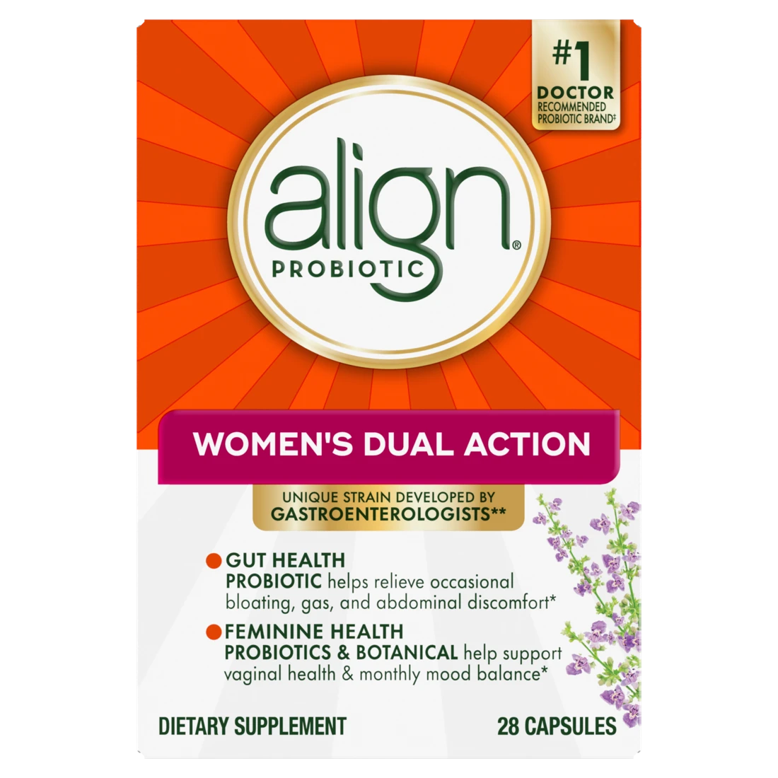 Align Probiotic woman 's dual Action package.