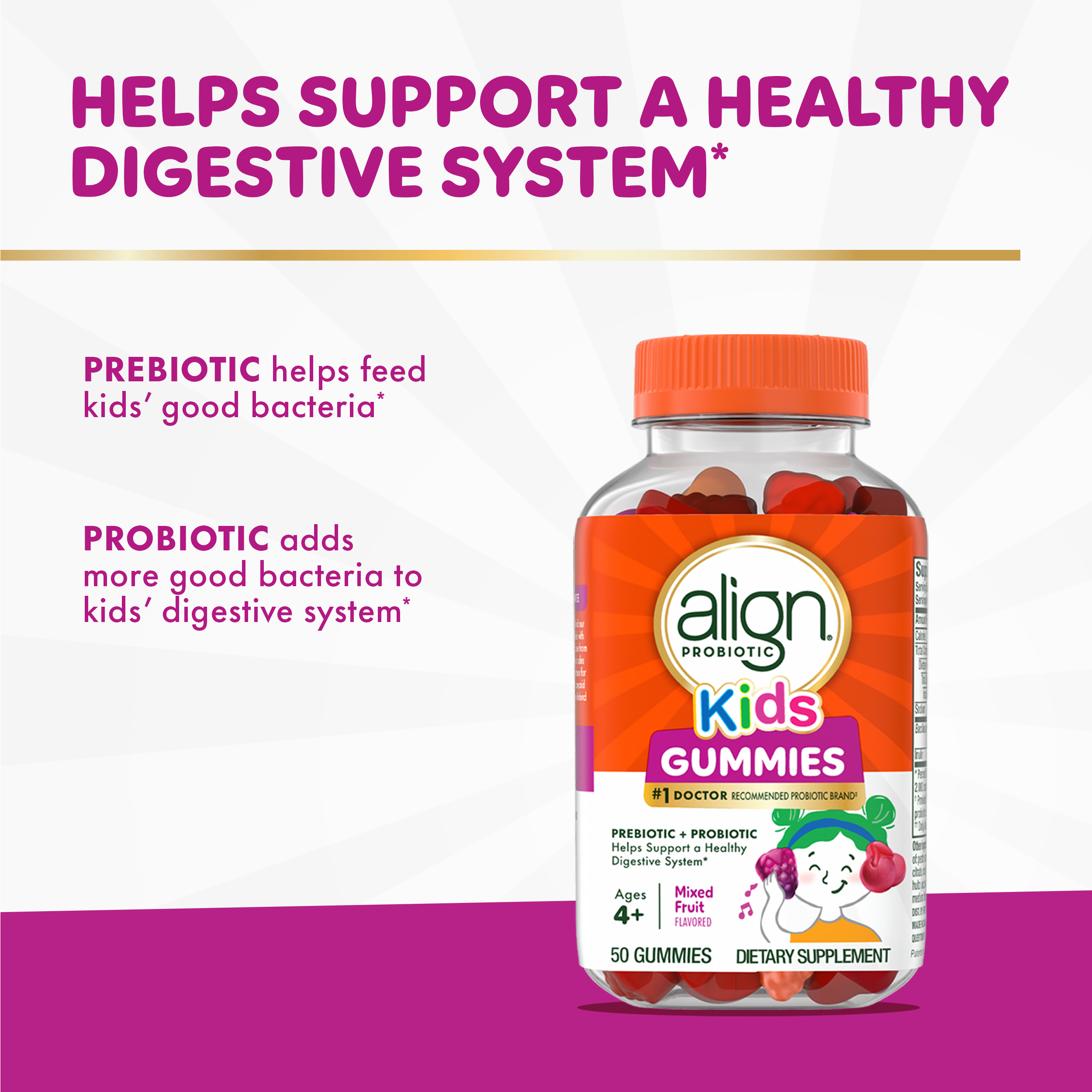 Align Kids Prebiotic + Probiotic Gummies | Align Probiotic