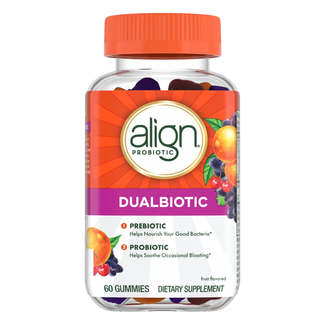 Align DualBiotic Prebiotic + Probiotic Gummies Supplement